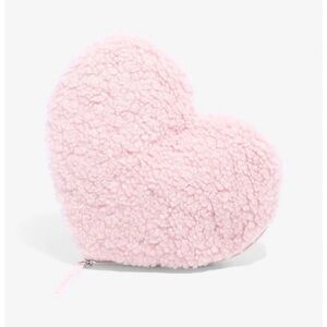 The creme shop Heart-Shaped Pink Makeup Pouch